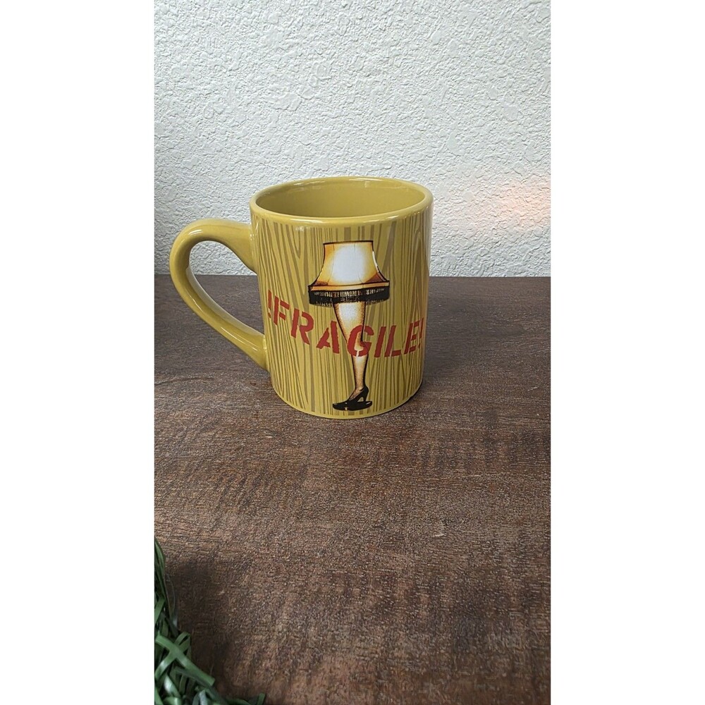 A Christmas Story Leg Lamp Coffee Mug Cup Ceramic “fragile” Fra-gee-lay